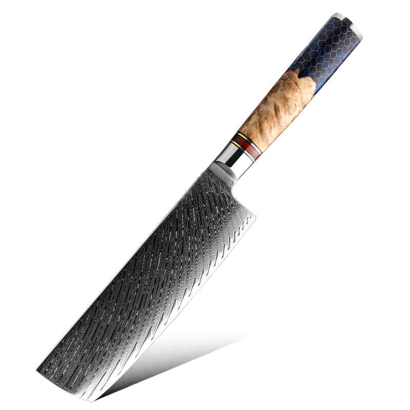 Damastmesser Nakiri Honeycombe Griff