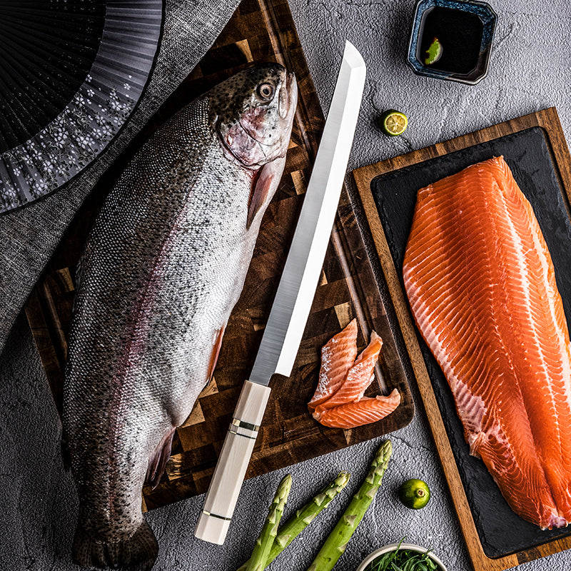 Japanische Lachs- und Sashimi-Messer