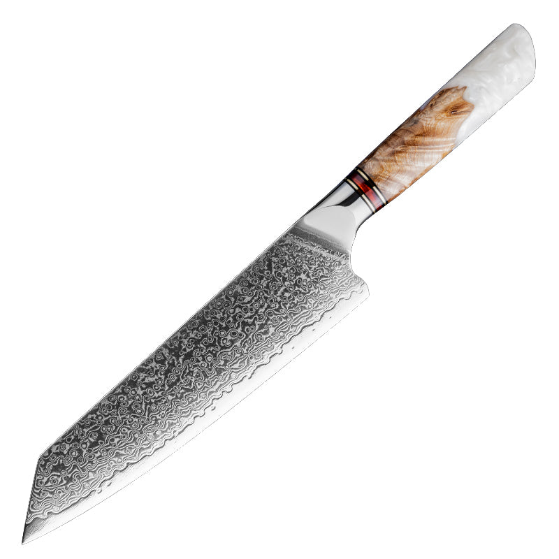 Damastmesser Kiritsuke Weiss Resin Griff (20 Klinge)