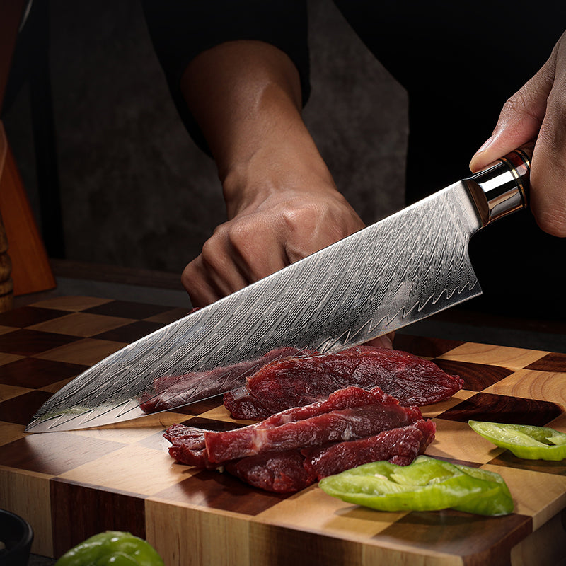 Damastmesser Honeycomb Handle