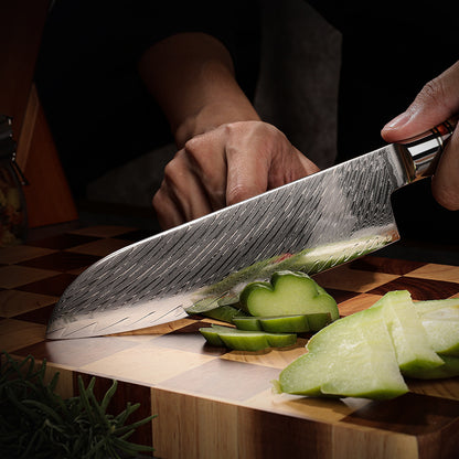 Damastmesser Santoku Honeycomb Griff